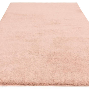 Como Plush Plain Super-Soft Silky Shimmer Ultra High-Density Mid-Height Polyester Shaggy Pink Rug-Asiatic Carpets-Rug Love - The Most Loved Rug Store